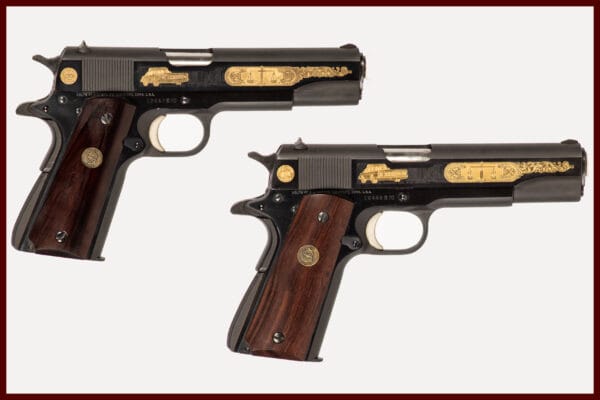 PAIRED COLT 1911 45ACP HOUSTON PD COMMEMORATIVE SET