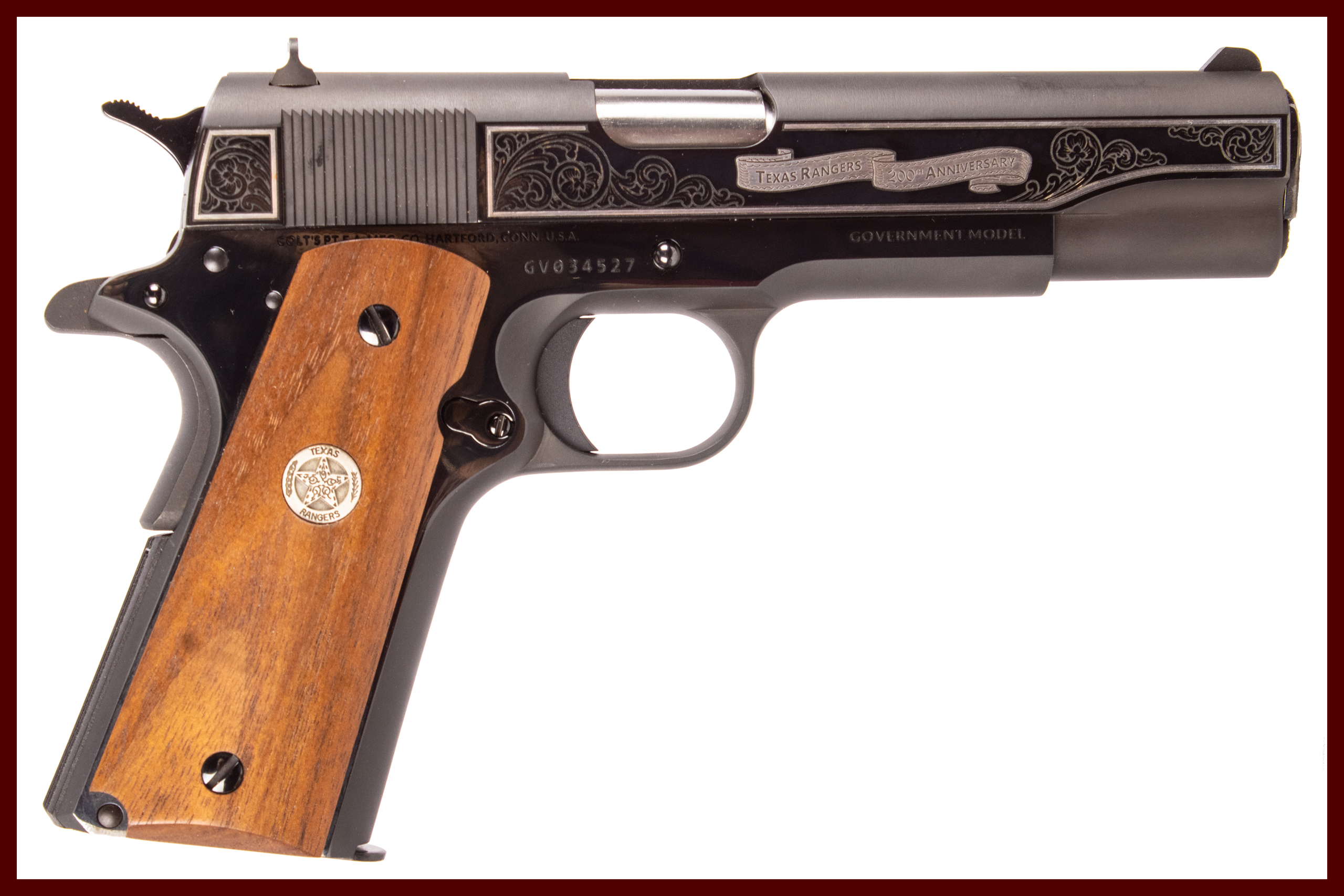 COLT 1911 GOVERNMENT MODEL TEXAS RANGER BICENTENNIAL 45ACP